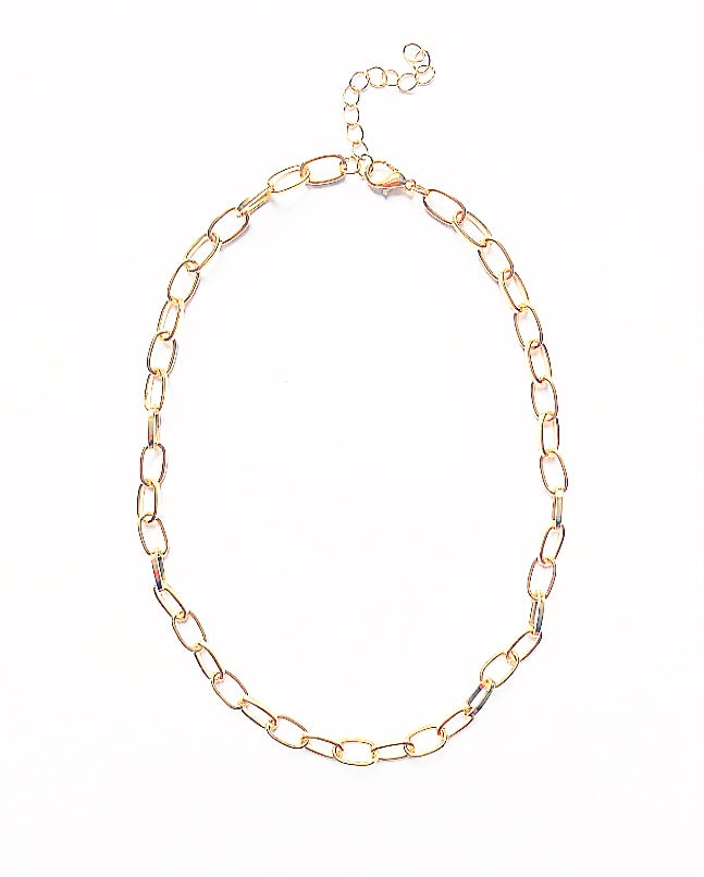 Gold Link Choker Necklace - High Maintenance Jewellery