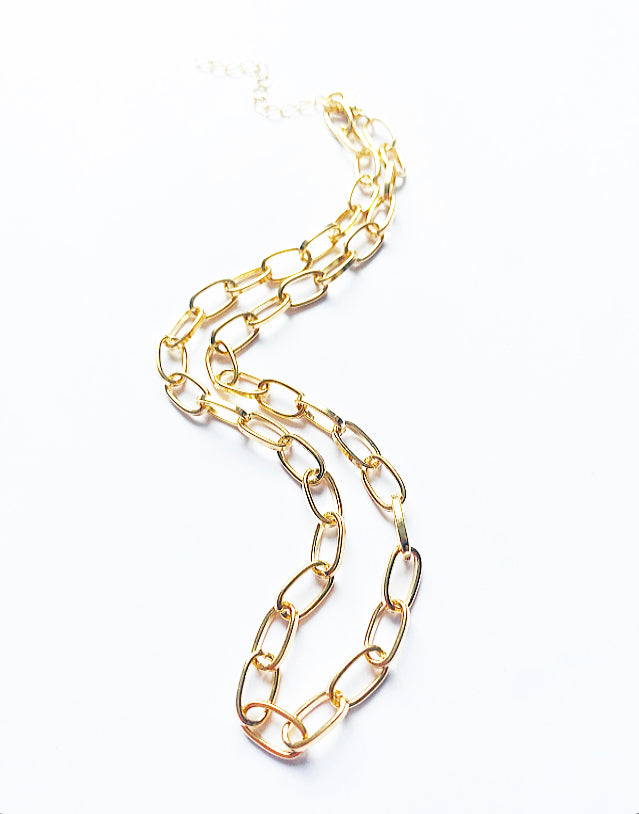 Gold Link Choker Necklace - High Maintenance Jewellery