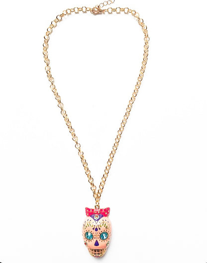 Sugar Skull Pendant Necklace - High Maintenance Jewellery