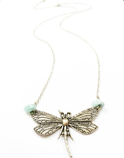 Dragonfly & Crystal Necklace