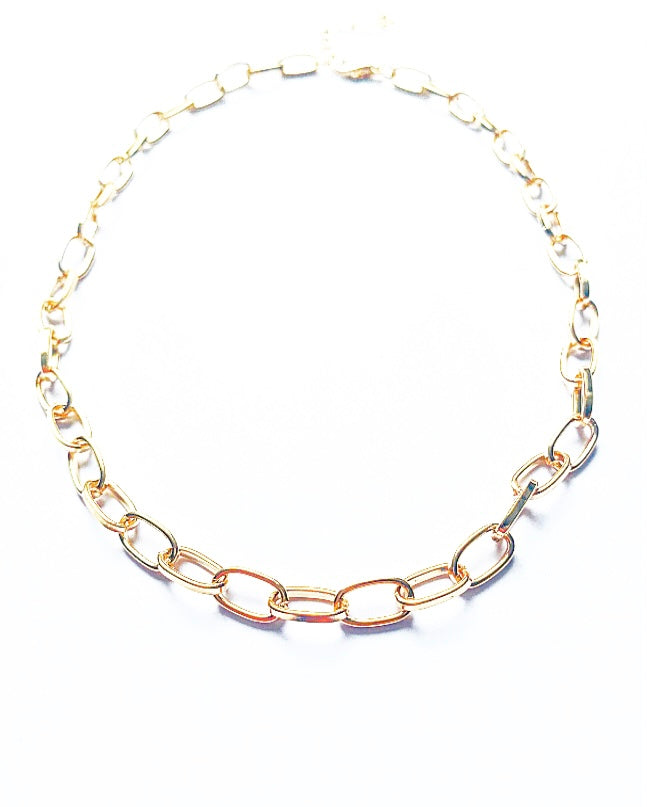 Gold Link Choker Necklace - High Maintenance Jewellery