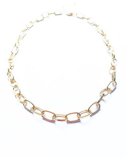 Gold Link Choker Necklace - High Maintenance Jewellery