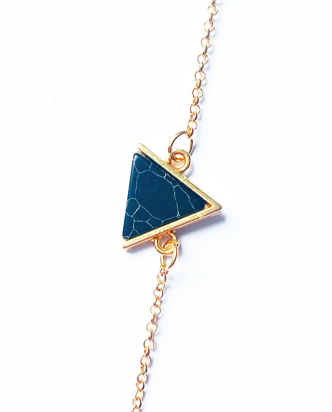 Black & Gold Triangle Bracelet - High Maintenance Jewellery