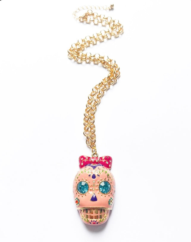 Sugar Skull Pendant Necklace - High Maintenance Jewellery