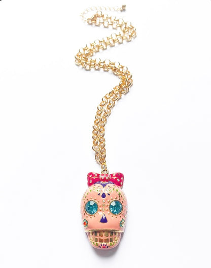 Sugar Skull Pendant Necklace - High Maintenance Jewellery