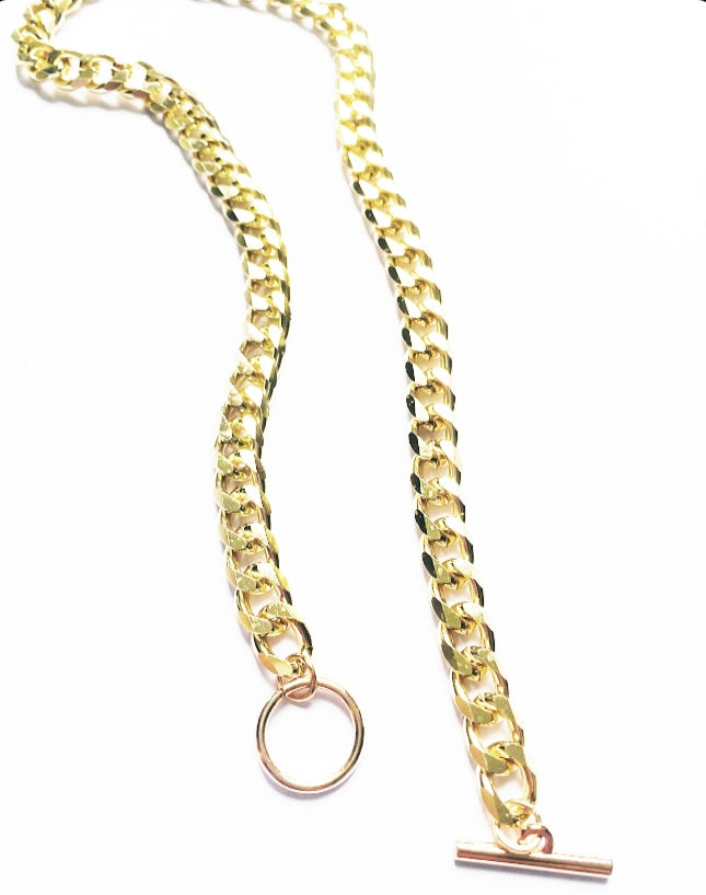 T.Bar Chunky Gold Link Necklace - High Maintenance Jewellery