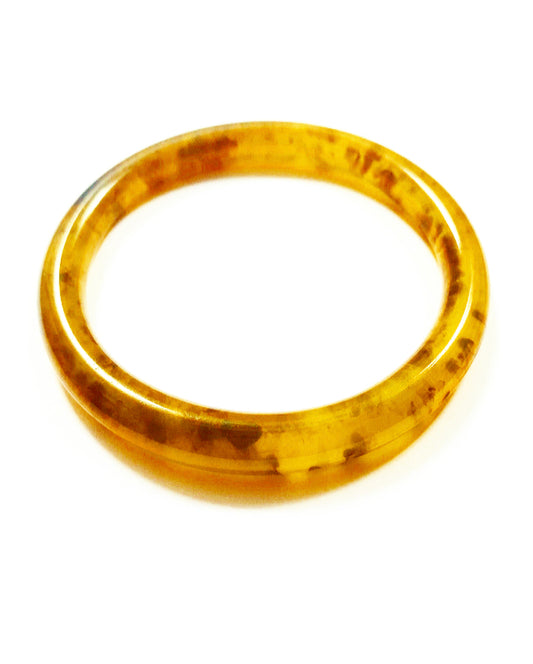 Amber Resin Bangle Bracelet