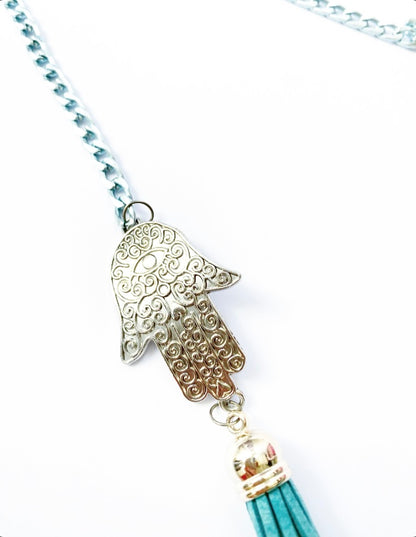 Back Drop Hamsa Hand Necklace