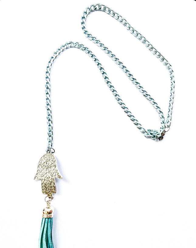 Back Drop Hamsa Hand Necklace